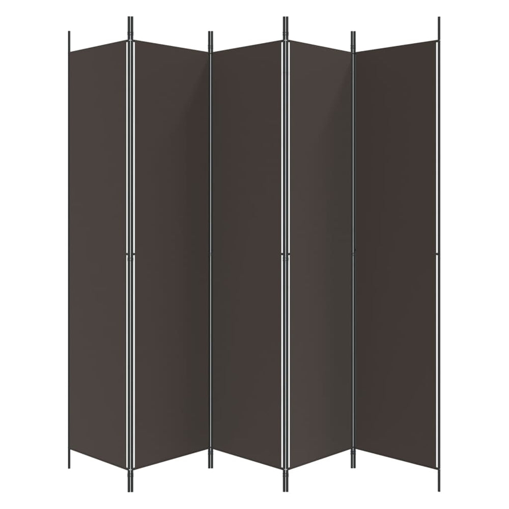 Kamerscherm met 5 panelen 250x220 cm stof bruin MeubelReus