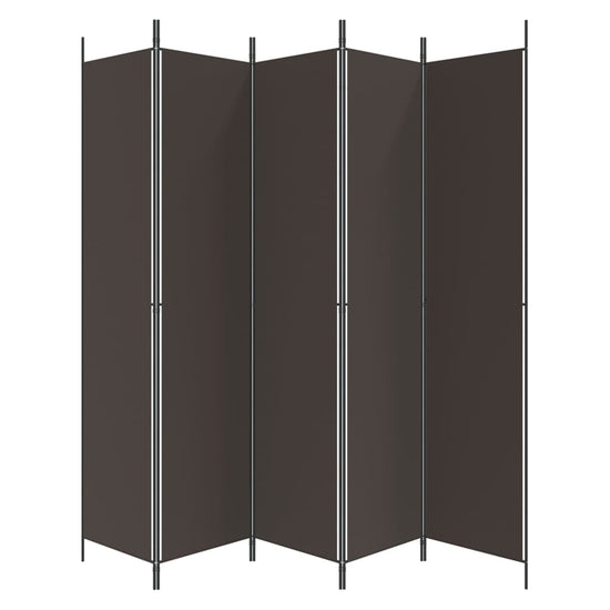 Kamerscherm met 5 panelen 250x220 cm stof bruin MeubelReus