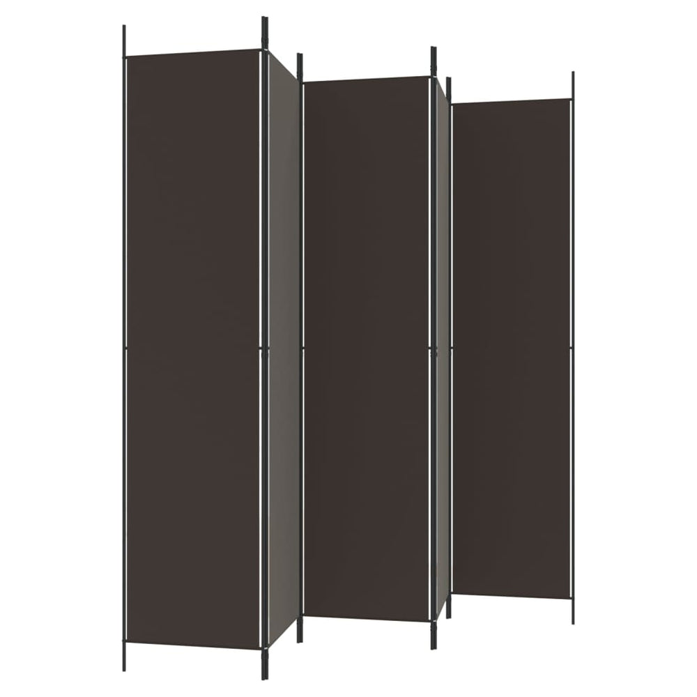 Kamerscherm met 5 panelen 250x220 cm stof bruin MeubelReus