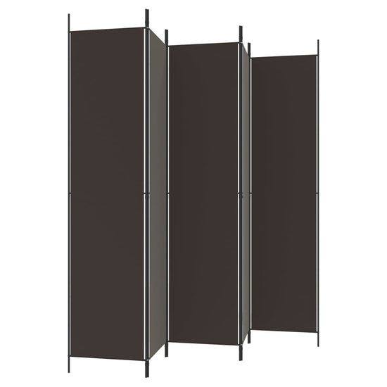 Kamerscherm met 5 panelen 250x220 cm stof bruin MeubelReus