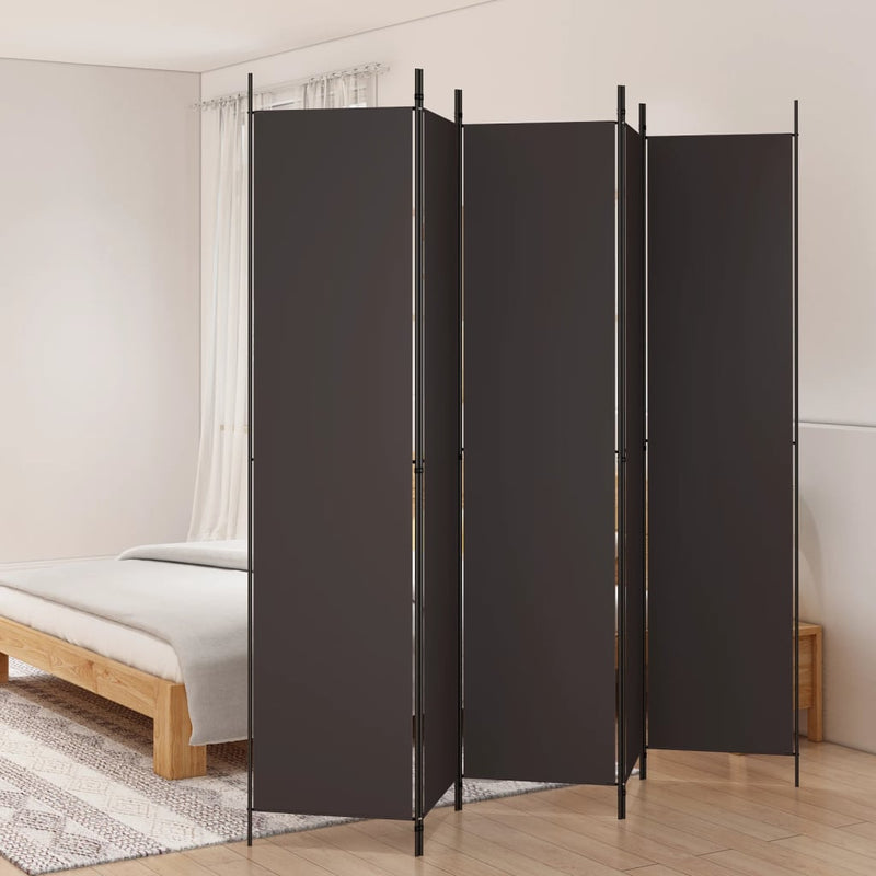 Kamerscherm met 5 panelen 250x220 cm stof bruin MeubelReus