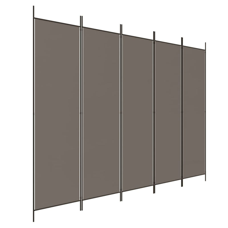 Kamerscherm met 5 panelen 250x220 cm stof antracietkleurig MeubelReus