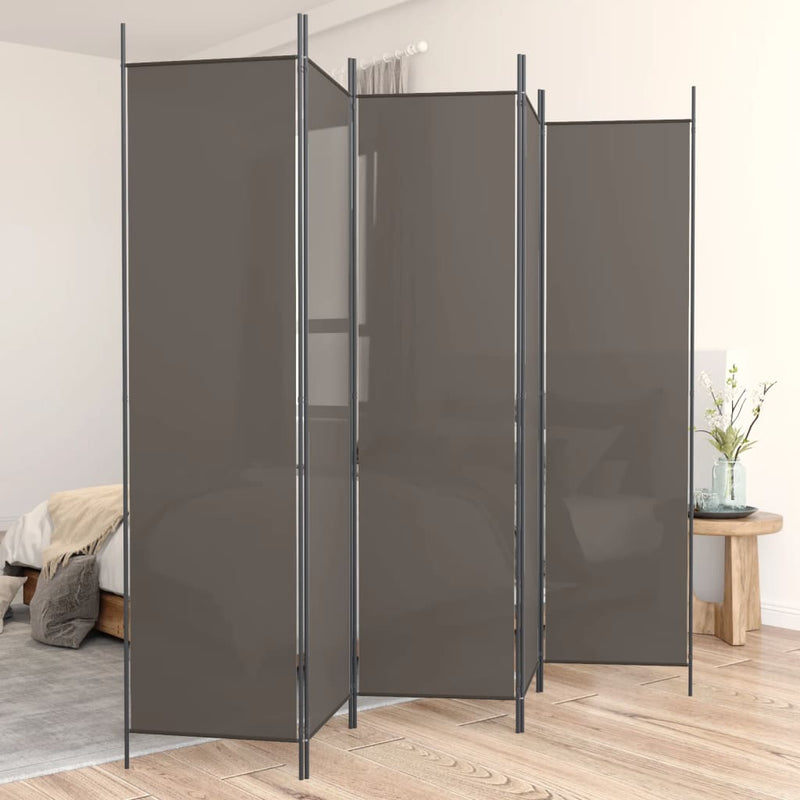 Kamerscherm met 5 panelen 250x220 cm stof antracietkleurig MeubelReus