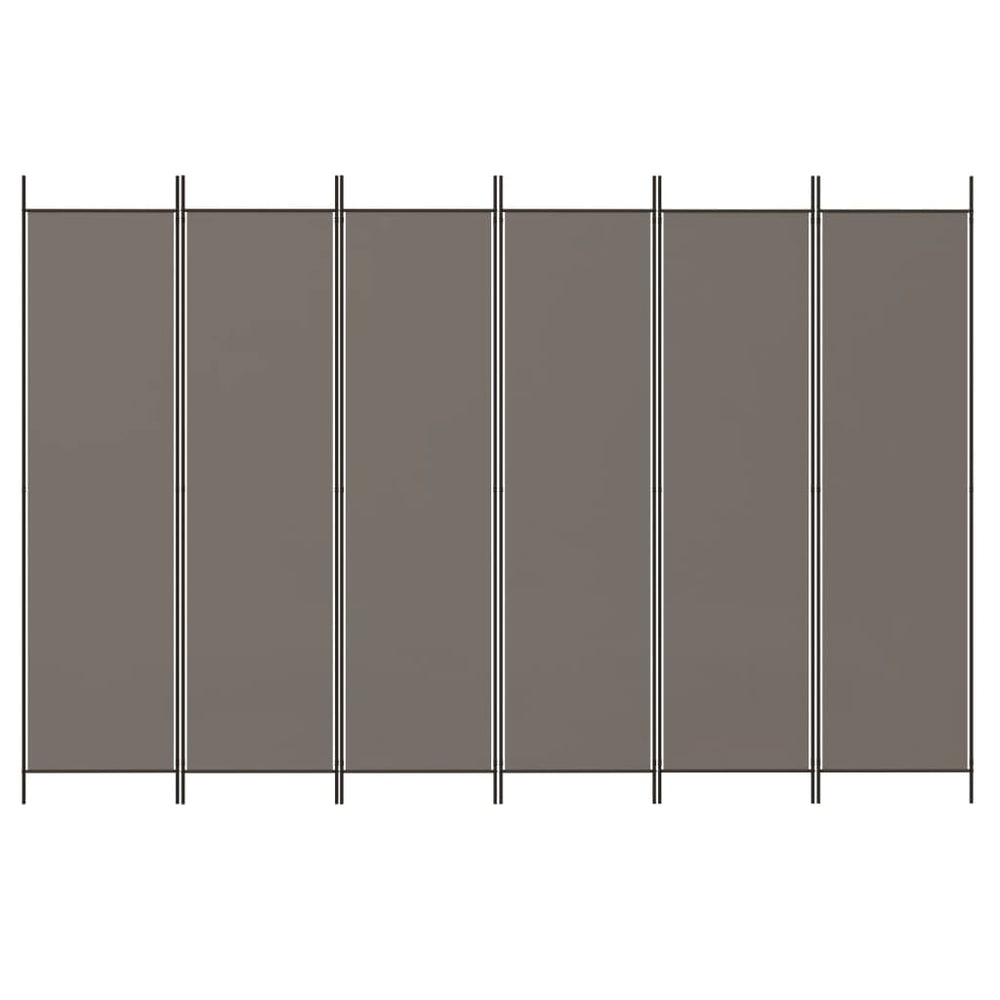 Kamerscherm met 6 panelen 300x220 cm stof antracietkleurig MeubelReus