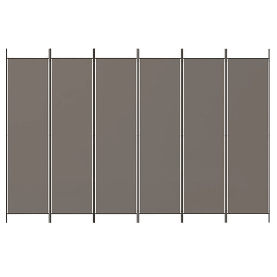 Kamerscherm met 6 panelen 300x220 cm stof antracietkleurig MeubelReus