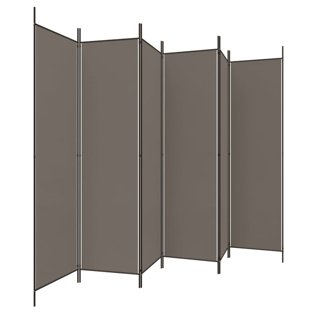 Kamerscherm met 6 panelen 300x220 cm stof antracietkleurig MeubelReus
