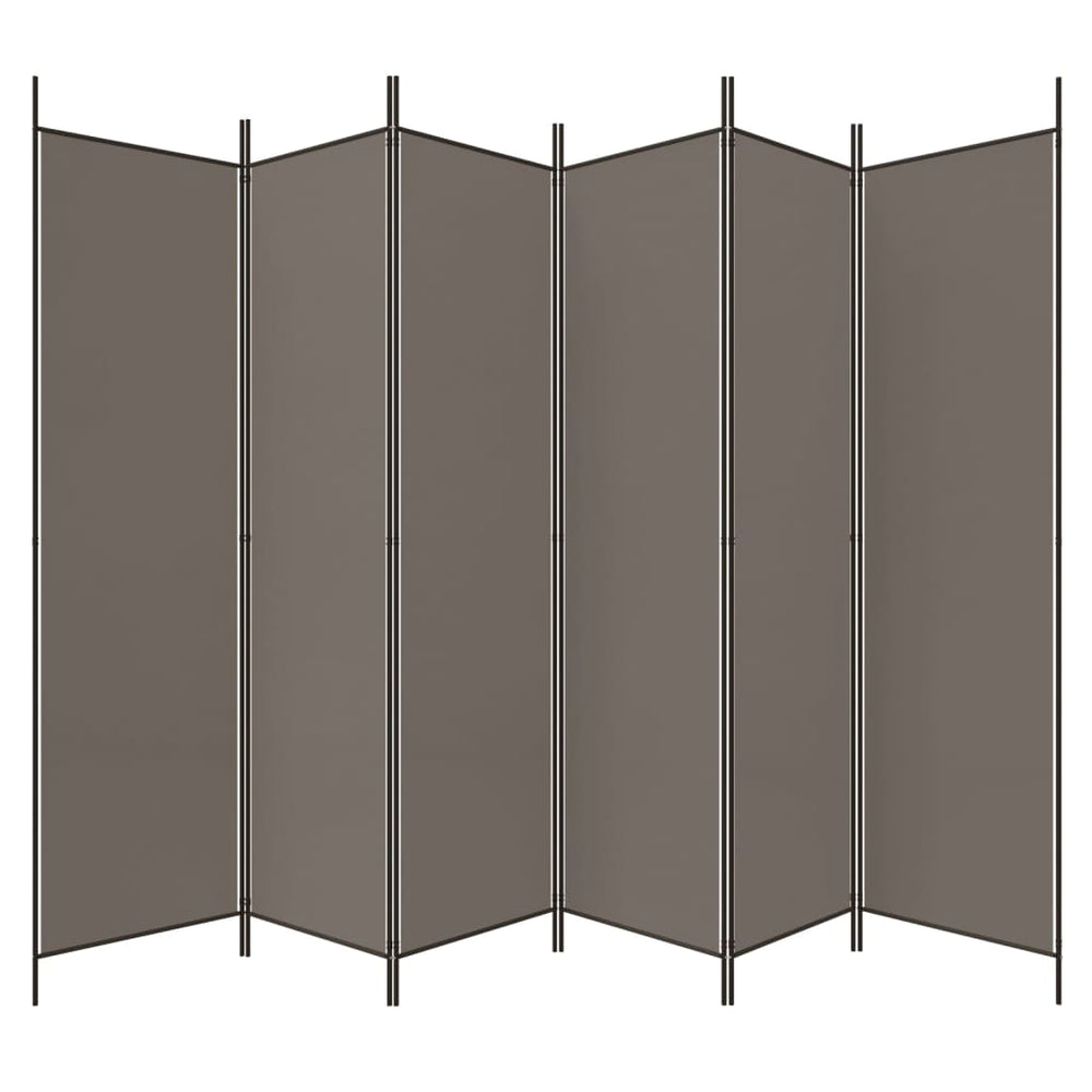Kamerscherm met 6 panelen 300x220 cm stof antracietkleurig MeubelReus