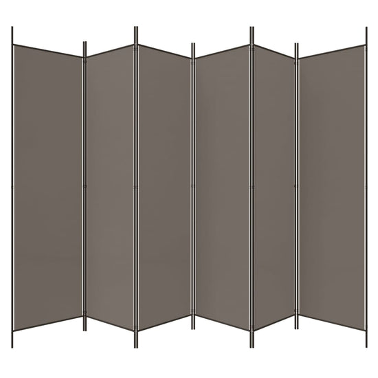 Kamerscherm met 6 panelen 300x220 cm stof antracietkleurig MeubelReus