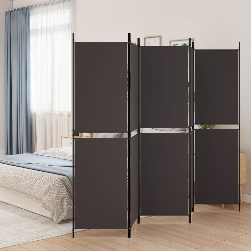 Kamerscherm met 5 panelen 250x180 cm stof bruin MeubelReus