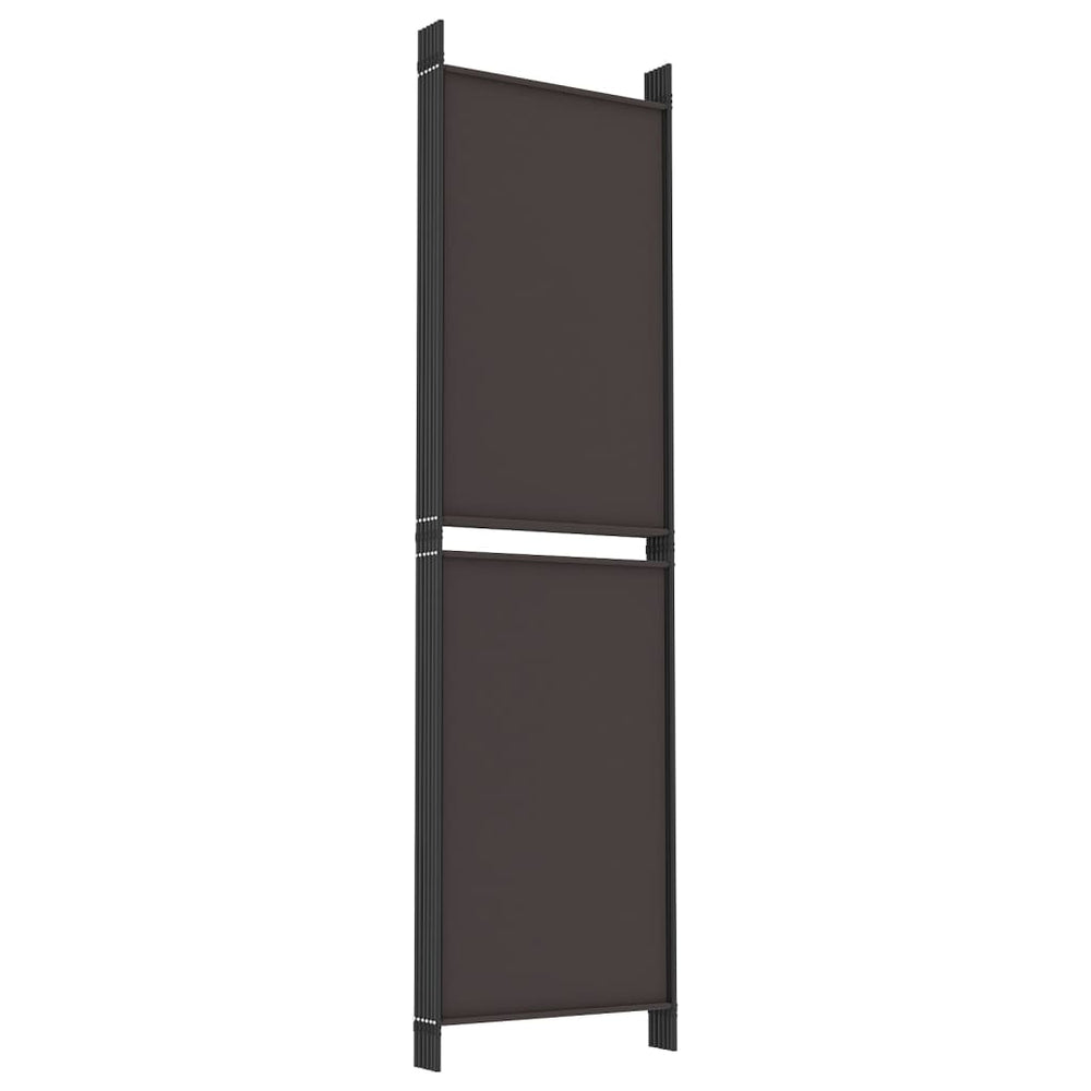 Kamerscherm met 6 panelen 300x180 cm stof bruin MeubelReus