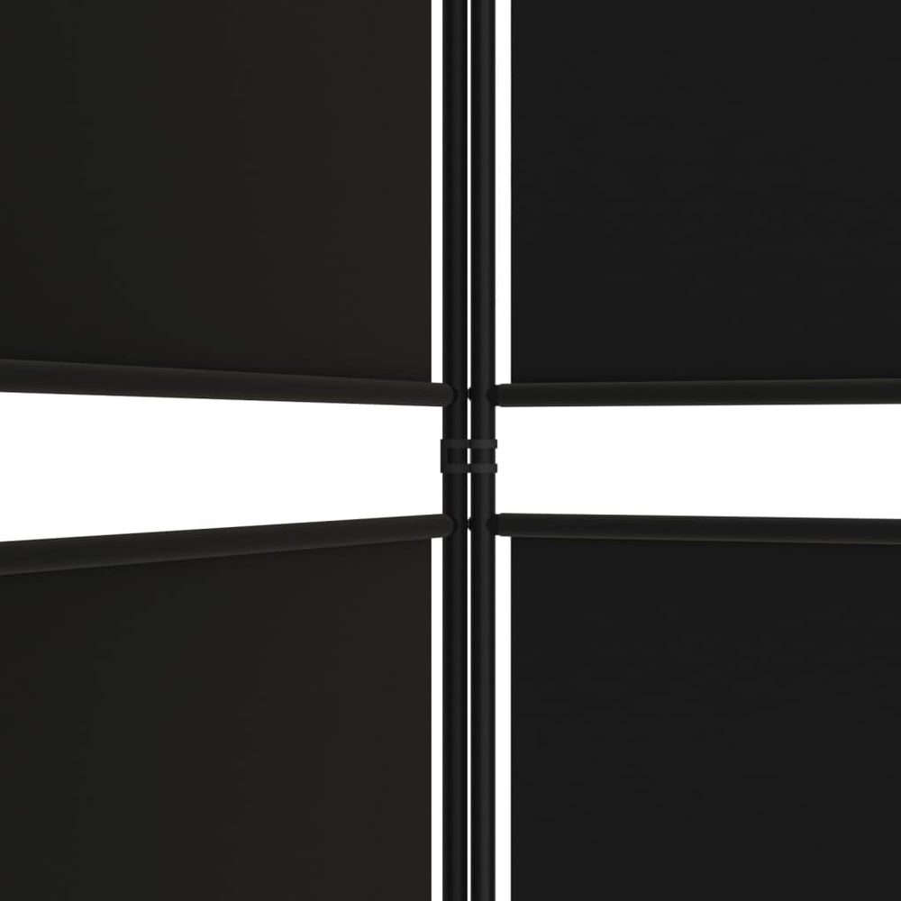 Kamerscherm met 6 panelen 300x180 cm stof zwart MeubelReus