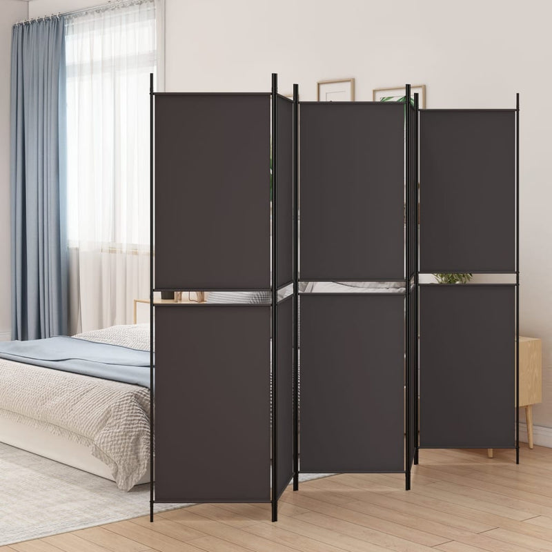 Kamerscherm met 5 panelen 250x200 cm stof bruin MeubelReus