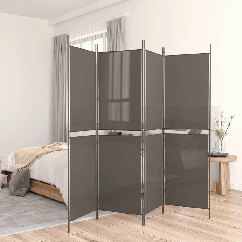 Kamerscherm met 5 panelen 300x200 cm stof antracietkleurig MeubelReus