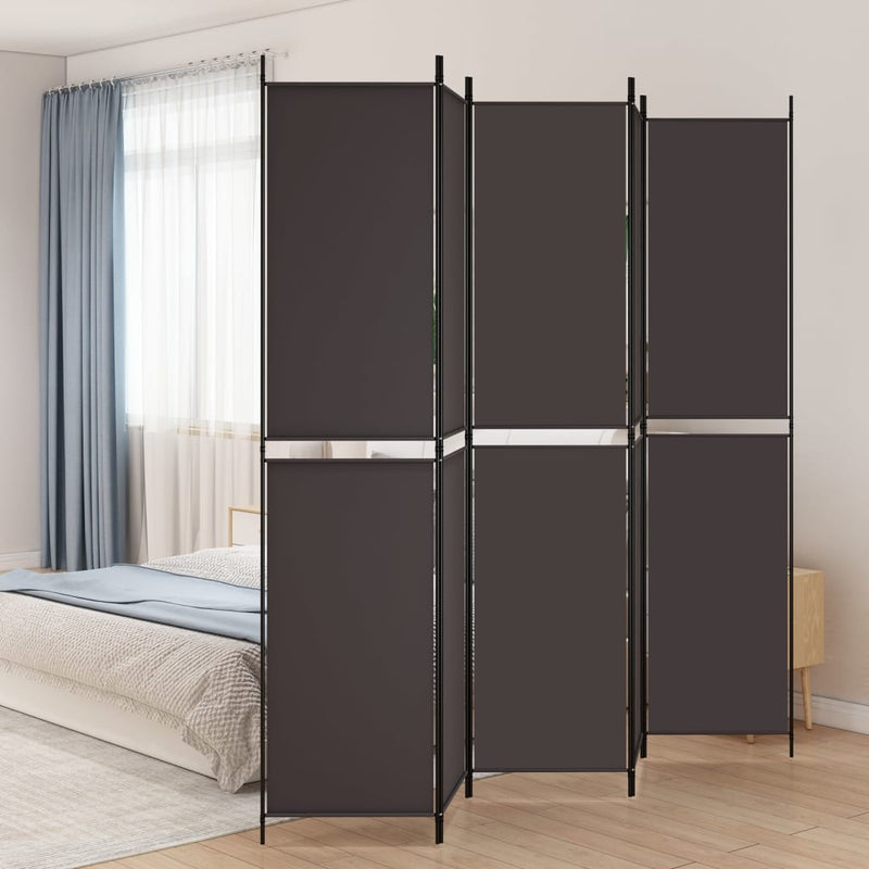 Kamerscherm met 5 panelen 250x220 cm stof bruin MeubelReus