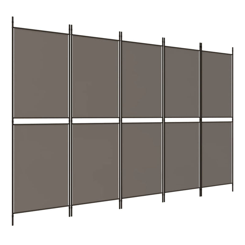 Kamerscherm met 5 panelen 250x220 cm stof antracietkleurig MeubelReus
