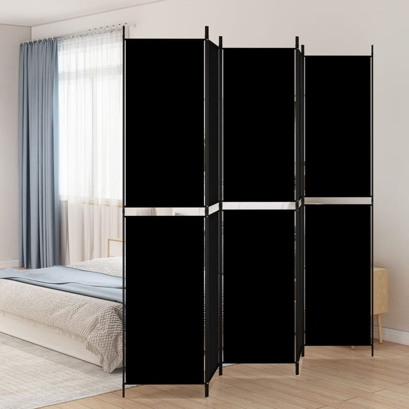 Kamerscherm met 5 panelen 250x220 cm stof zwart MeubelReus