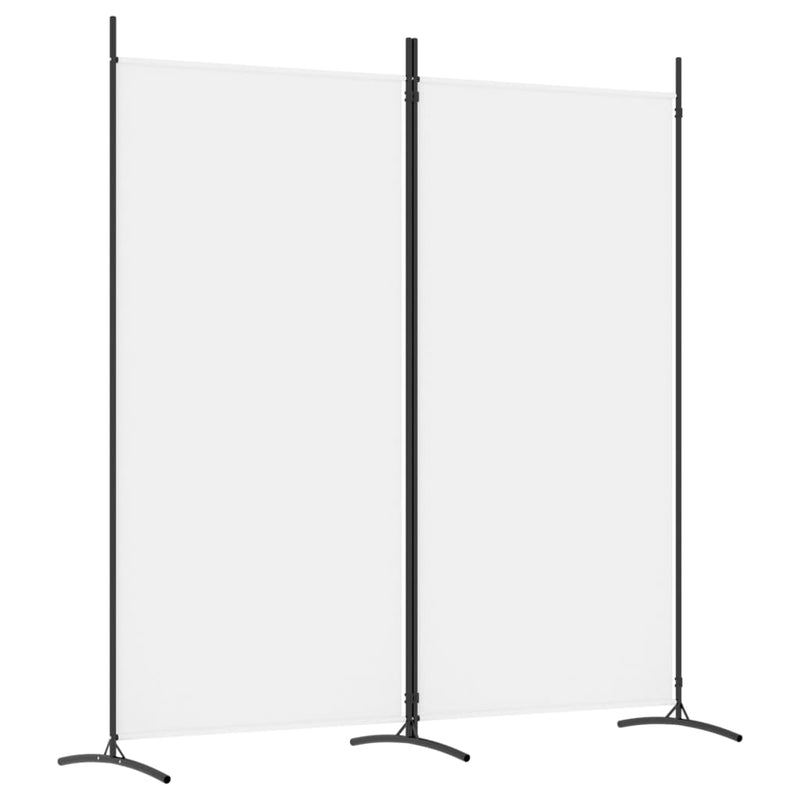vidaXL Kamerscherm met 2 panelen 175x180 cm stof wit MeubelReus