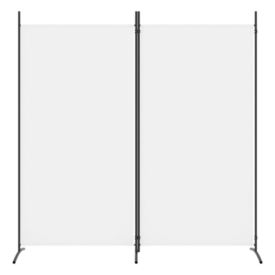 vidaXL Kamerscherm met 2 panelen 175x180 cm stof wit MeubelReus