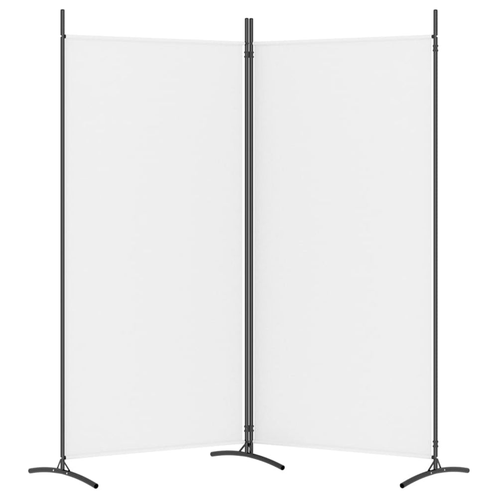 vidaXL Kamerscherm met 2 panelen 175x180 cm stof wit MeubelReus