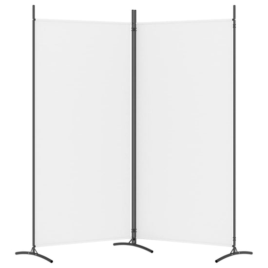 vidaXL Kamerscherm met 2 panelen 175x180 cm stof wit MeubelReus