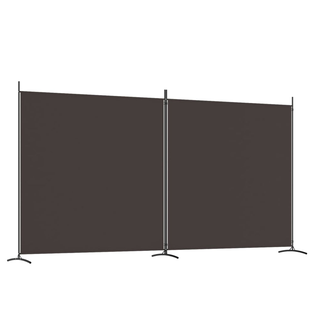 vidaXL Kamerscherm met 2 panelen 348x180 cm stof bruin MeubelReus