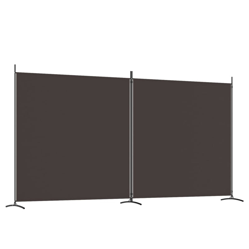 vidaXL Kamerscherm met 2 panelen 348x180 cm stof bruin MeubelReus