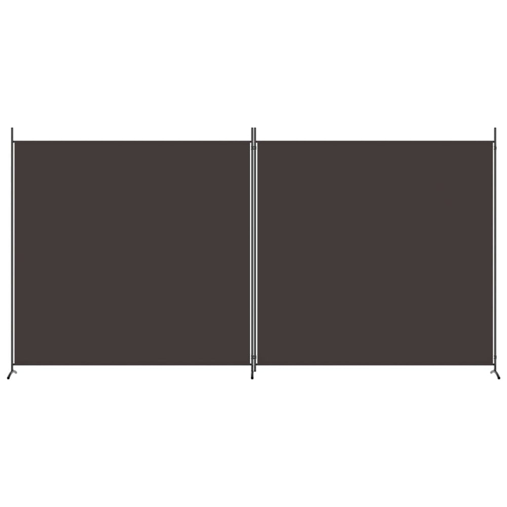 vidaXL Kamerscherm met 2 panelen 348x180 cm stof bruin MeubelReus