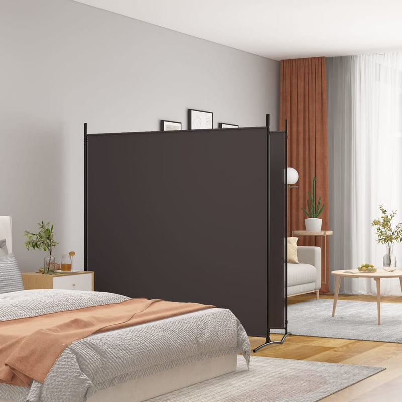 vidaXL Kamerscherm met 2 panelen 348x180 cm stof bruin MeubelReus