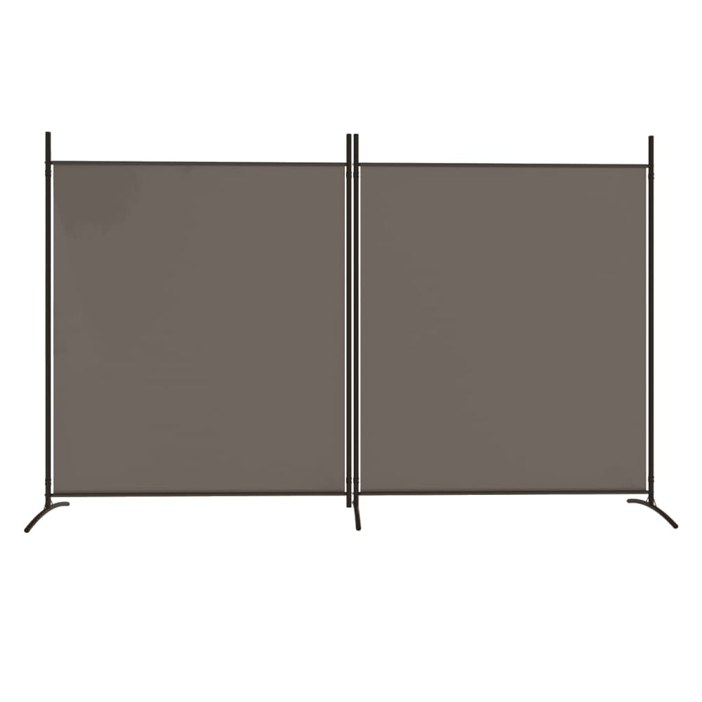 Kamerscherm met 2 panelen 346x180 cm stof antracietkleurig MeubelReus