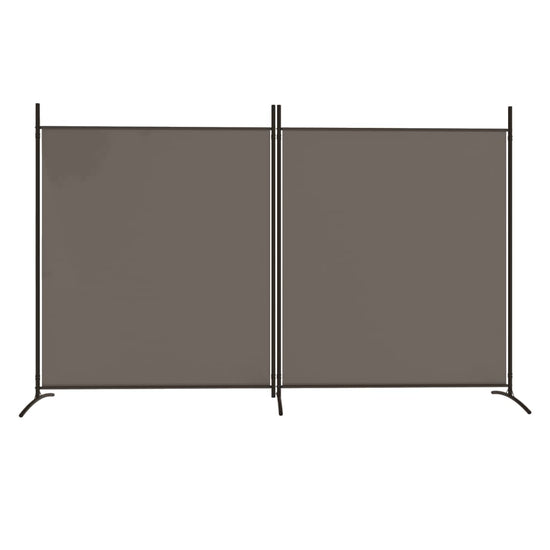 Kamerscherm met 2 panelen 346x180 cm stof antracietkleurig MeubelReus
