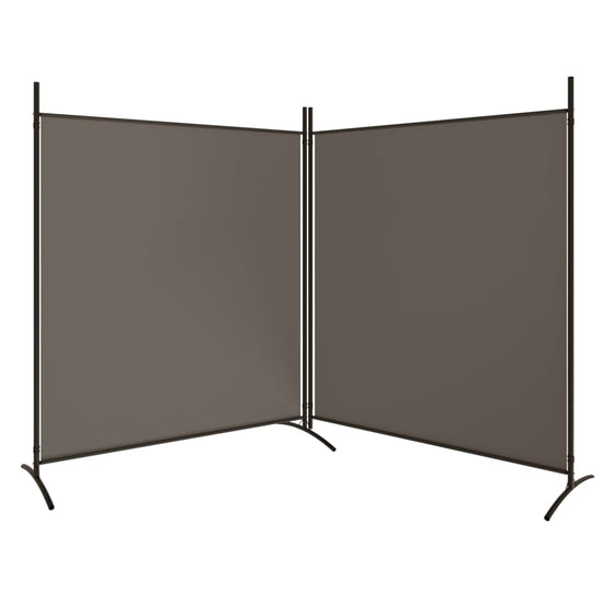 Kamerscherm met 2 panelen 346x180 cm stof antracietkleurig MeubelReus