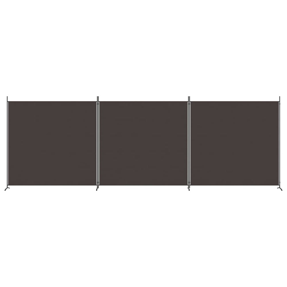 Kamerscherm met 3 panelen 525x180 cm stof bruin MeubelReus