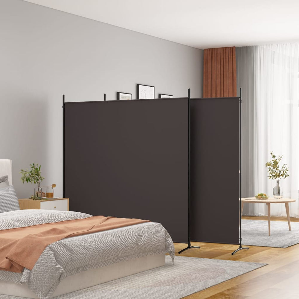 Kamerscherm met 3 panelen 525x180 cm stof bruin MeubelReus