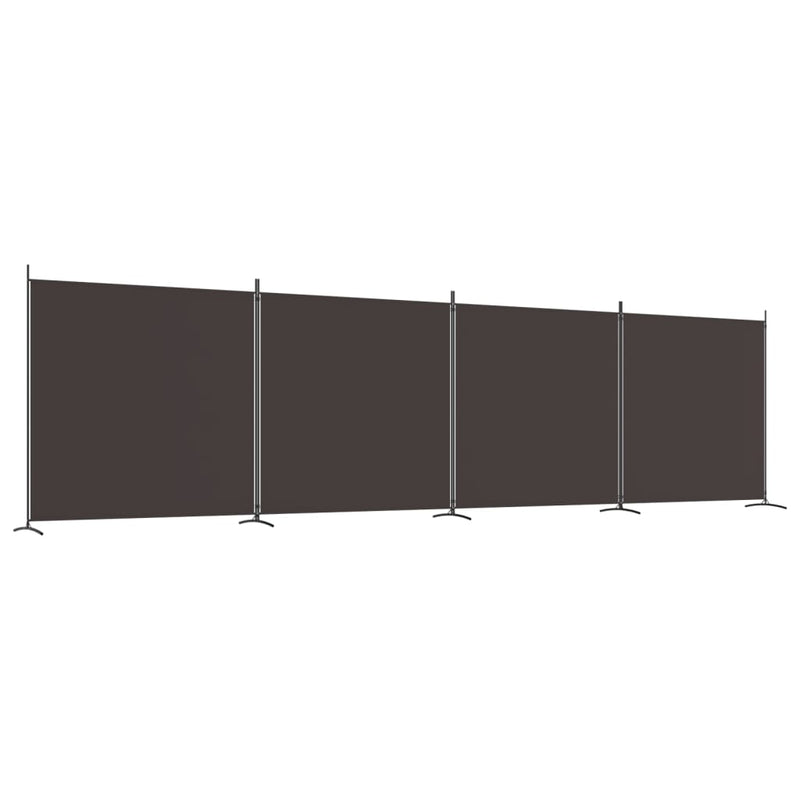 vidaXL Kamerscherm met 4 panelen 698x180 cm stof bruin MeubelReus