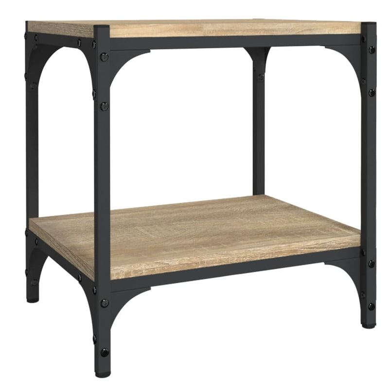 Tv-meubel 40x33x41 cm bewerkt hout en staal sonoma eikenkleurig MeubelReus
