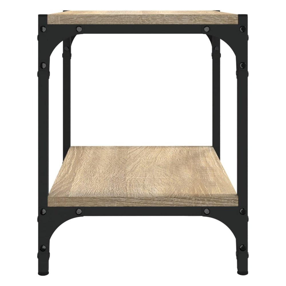 Tv-meubel 40x33x41 cm bewerkt hout en staal sonoma eikenkleurig MeubelReus