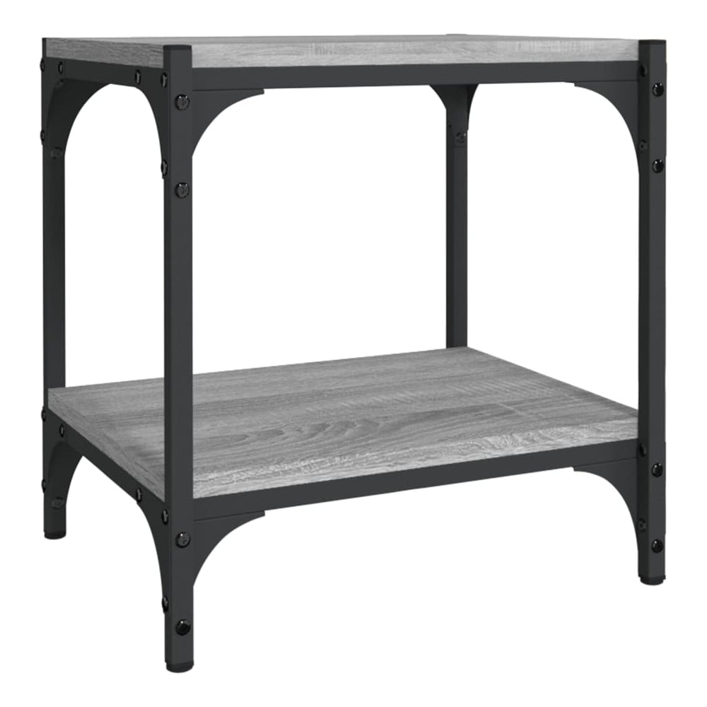 Tv-meubel 40x33x41 cm bewerkt hout en staal grijs sonoma eiken MeubelReus