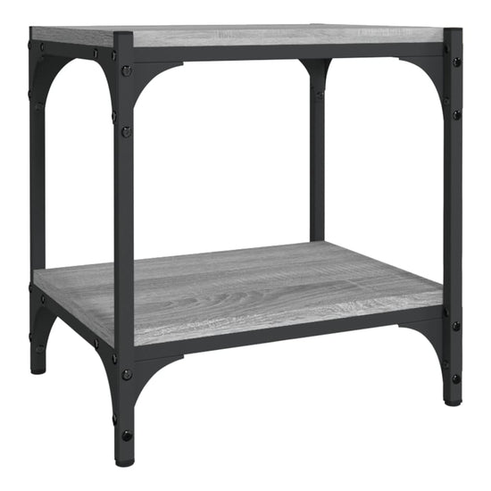 Tv-meubel 40x33x41 cm bewerkt hout en staal grijs sonoma eiken MeubelReus