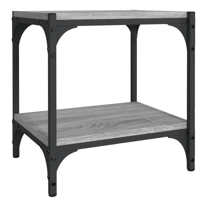 Tv-meubel 40x33x41 cm bewerkt hout en staal grijs sonoma eiken MeubelReus