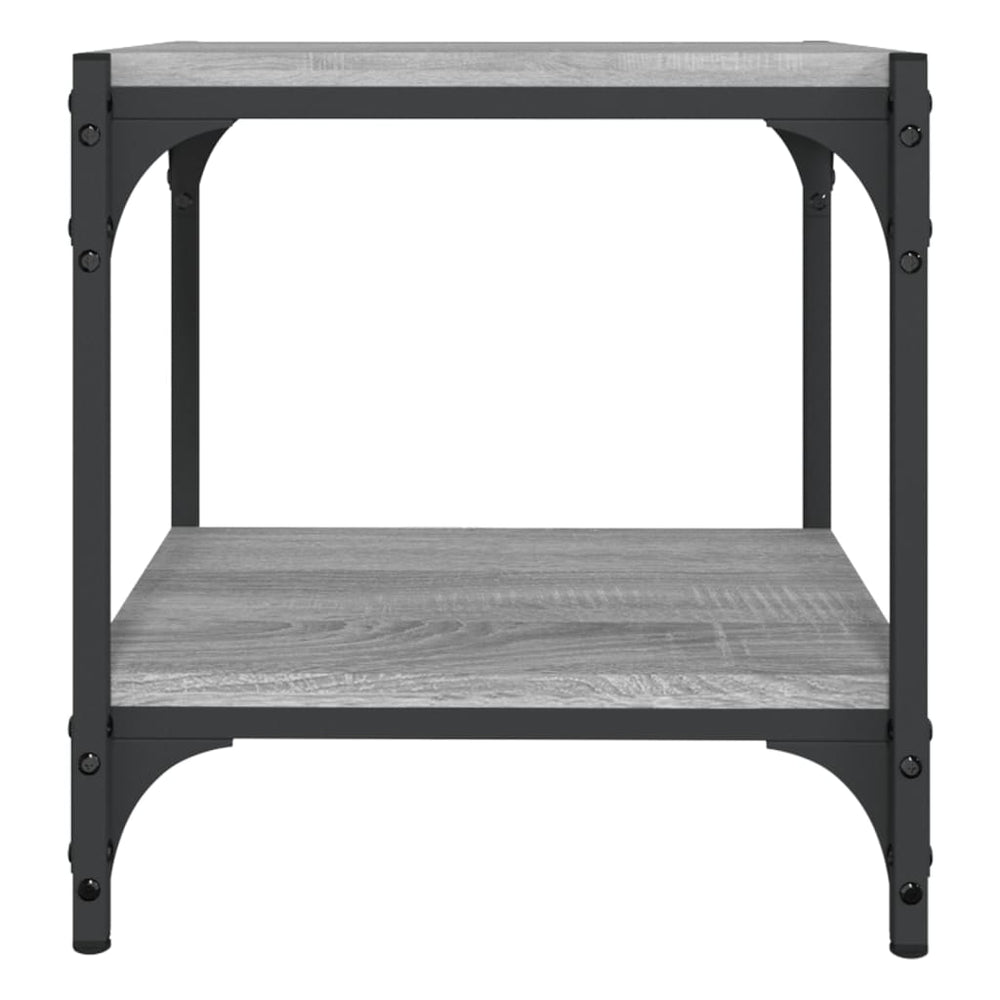 Tv-meubel 40x33x41 cm bewerkt hout en staal grijs sonoma eiken MeubelReus