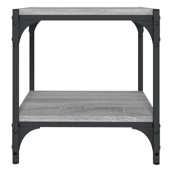 Tv-meubel 40x33x41 cm bewerkt hout en staal grijs sonoma eiken MeubelReus