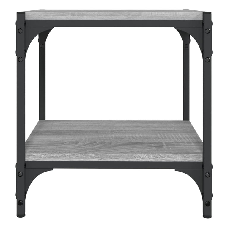 Tv-meubel 40x33x41 cm bewerkt hout en staal grijs sonoma eiken MeubelReus