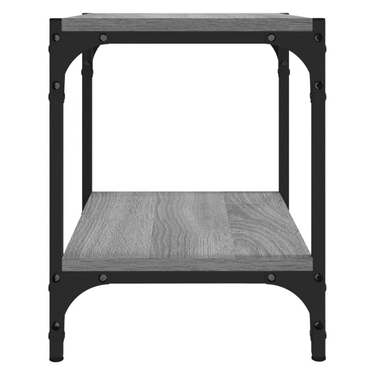 Tv-meubel 40x33x41 cm bewerkt hout en staal grijs sonoma eiken MeubelReus