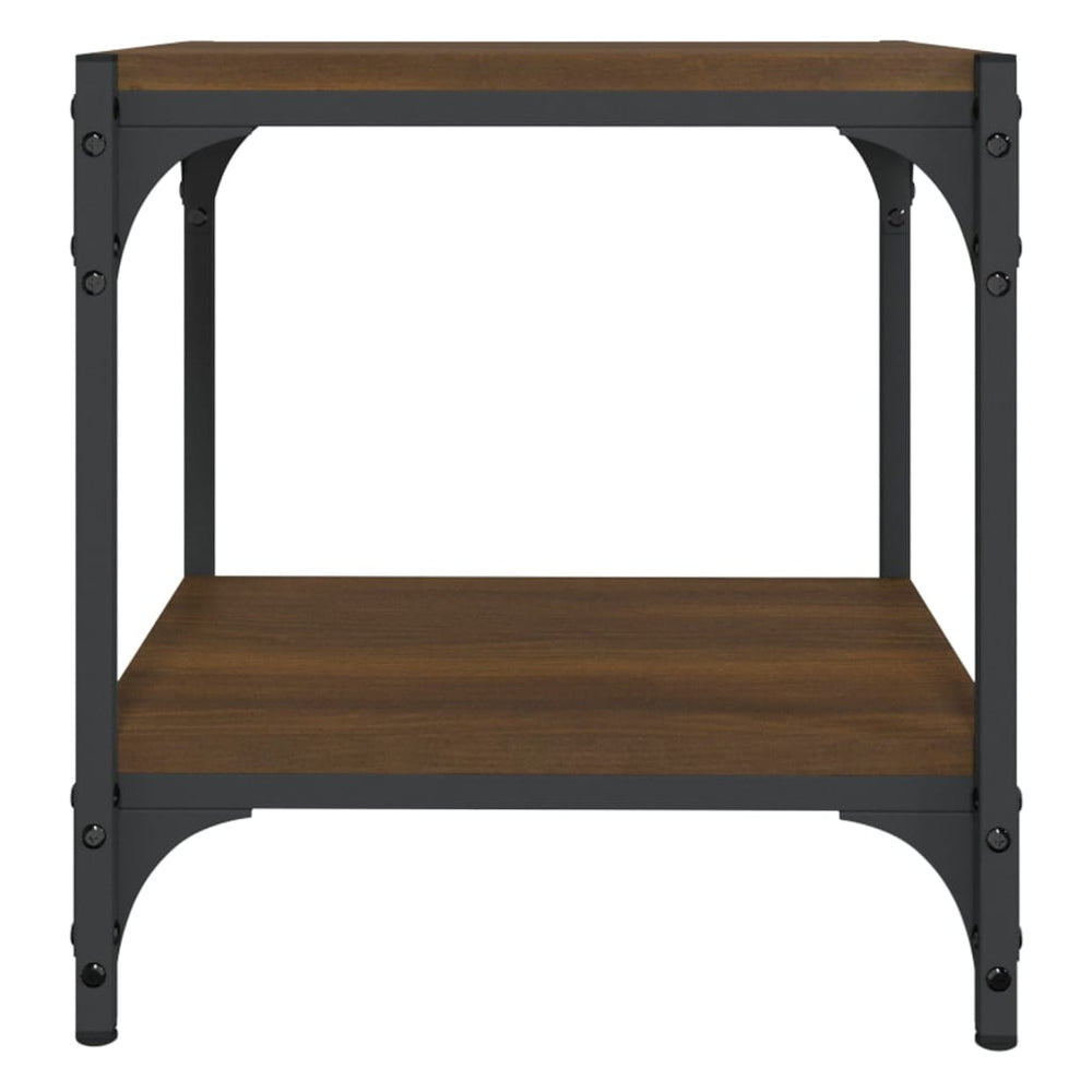 Tv-meubel 40x33x41 cm bewerkt hout en staal bruin eikenkleur MeubelReus