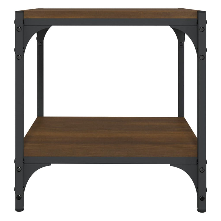 Tv-meubel 40x33x41 cm bewerkt hout en staal bruin eikenkleur MeubelReus