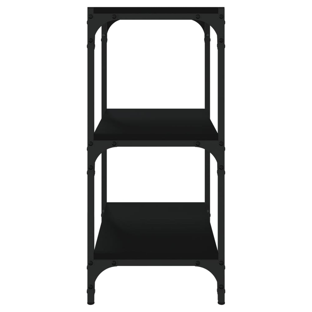 Boekenkast 40x33x70,5 cm bewerkt hout en staal zwart MeubelReus