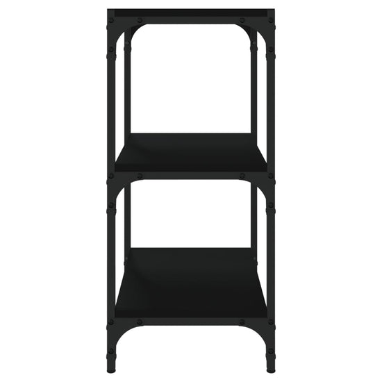 Boekenkast 40x33x70,5 cm bewerkt hout en staal zwart MeubelReus