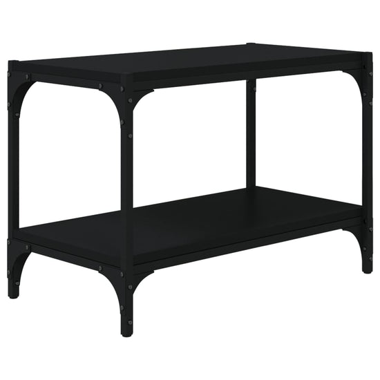 Tv-meubel 60x33x41 cm bewerkt hout en staal zwart MeubelReus