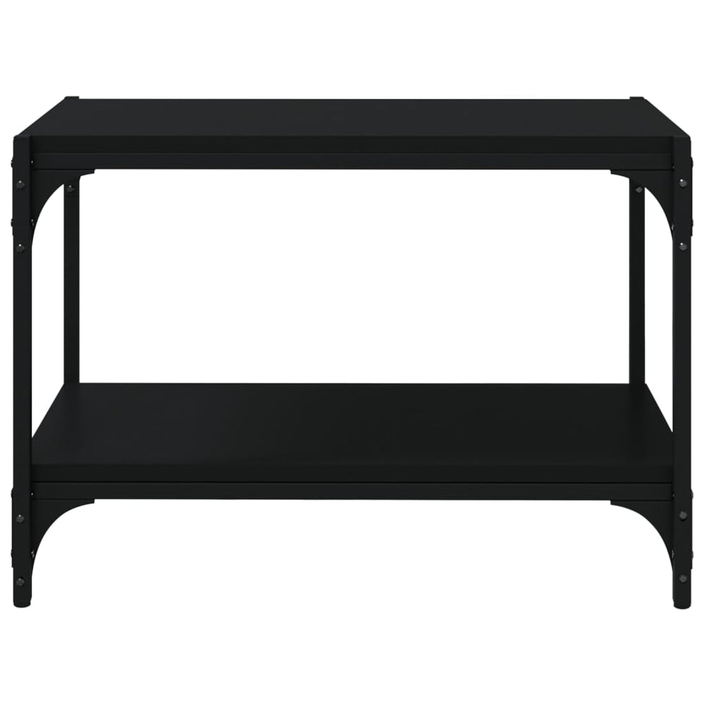 Tv-meubel 60x33x41 cm bewerkt hout en staal zwart MeubelReus