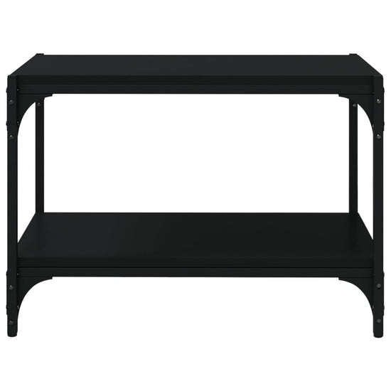 Tv-meubel 60x33x41 cm bewerkt hout en staal zwart MeubelReus
